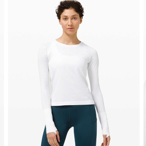 Lululemon Swiftly Tech Long Sleeve 2.0 *Race Length white size 6 - Picture 4 of 5